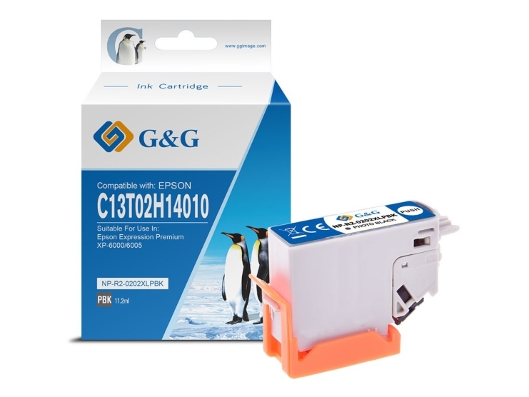 G&G Kompatibel Mit Epson 202Xl Druckerpatrone Fotoschwarz, Foto Schwarz, 12 Ml, 1 Stück(E), 810 Seiten, Einzelpackung