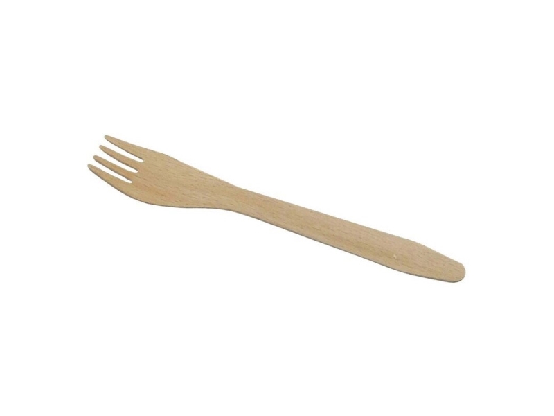 Træbestik, træ, træ, No wax Gaffel 160mm, pakke a 100 stk Nature Line, Fødevaregodkendt