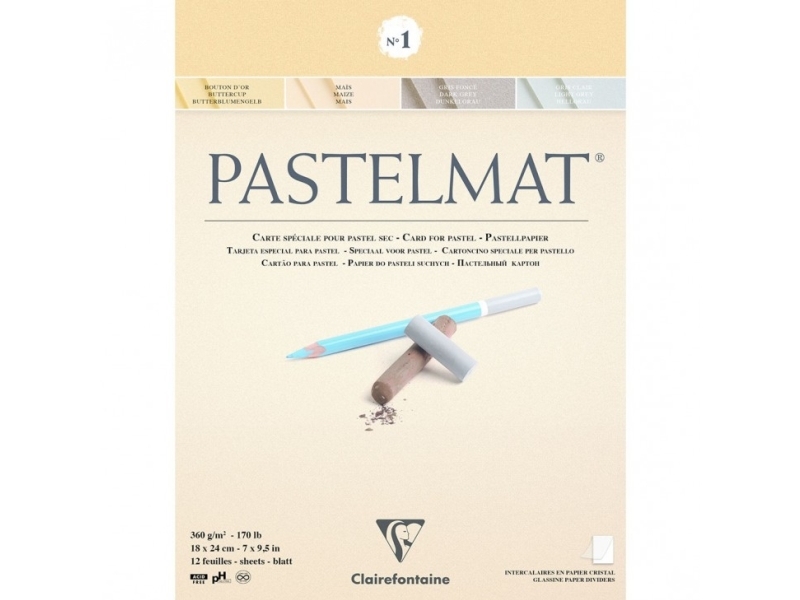 Clairefontaine PastelMat, Taidepaperi, 360 g/m², 12 arkkia