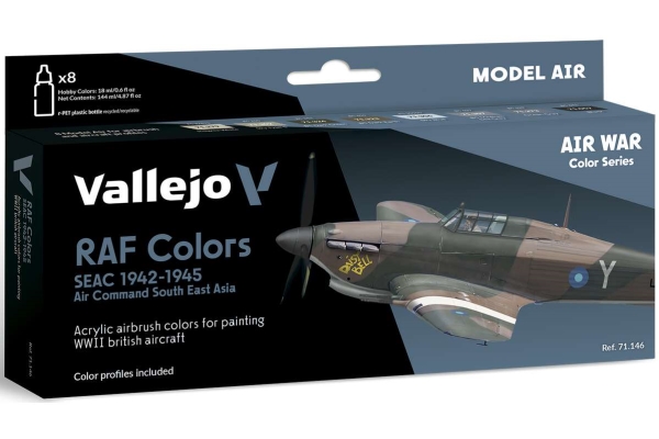 Vallejo 71.146, 17 Ml, Sort, Blå, Brun, Grøn, Grå, Hvid, Mat, Flaske