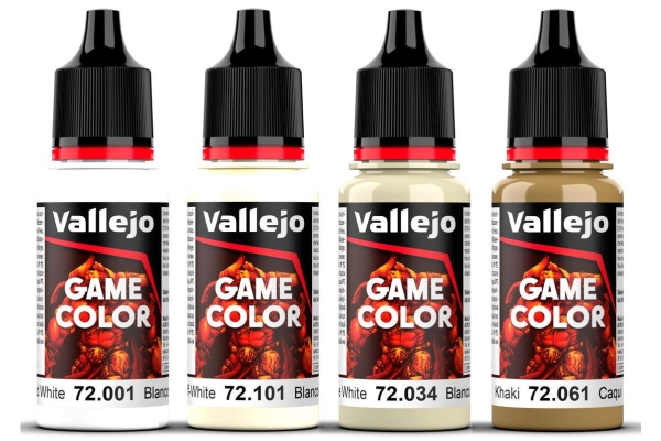 Vallejo 72.386 - Game Color - White färgset (4×18 ml)