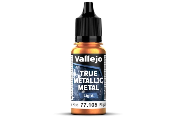 Vallejo 77.105 True Metallic Metal Light Forged Red 18 ml | Hobby - Färg vattenbaserad - Metallfärg | GameStuff