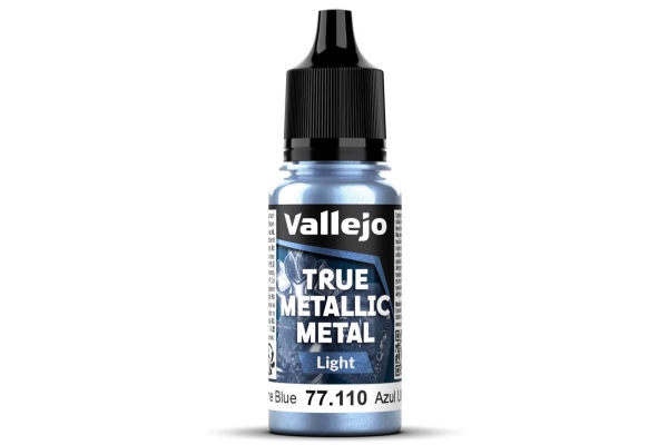 Vallejo 77.110 True Metallic Metal Light Ultramarine Blue (18 ml) | Hobby - Färg vattenbaserad - Metallfärg | GameStuff
