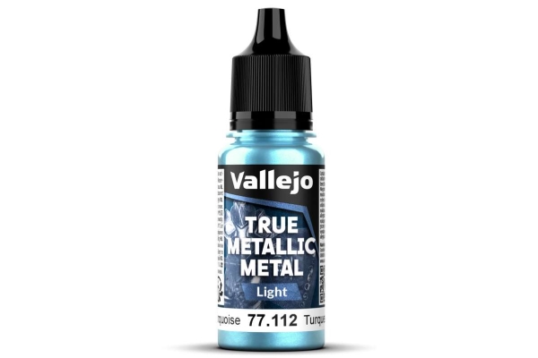 Vallejo 77.112 True Metallic Metal Light Hydra Turquoise 18 ml | Hobby - Färg vattenbaserad - Metallfärg | GameStuff