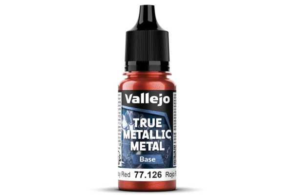 Vallejo 77.126 True Metallic Base Ruby Red, 18 ml | Hobby - Färg vattenbaserad - Metallfärg | GameStuff
