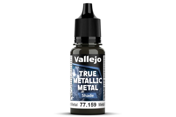Vallejo 77.159 True Metallic Metal - Shade - Aged Metal 18 ml | Hobby - Färg vattenbaserad - Metallfärg | GameStuff
