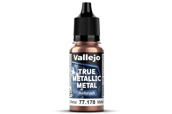 Vallejo 77.178 True Metallic Metal rostigt metall för airbrush (18 ml) | Hobby - Färg vattenbaserad - Metallfärg | GameStuff