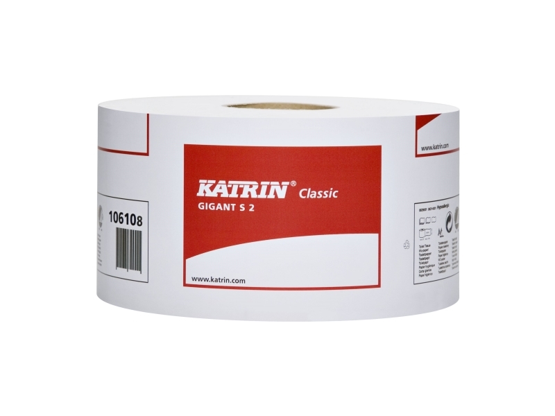 Toalettpapper Katrin 106101 Gigant S2, 2-lagers, 12-pack | Rengöring - Avtorkning - Toalettpapper och dispensrar | GameStuff