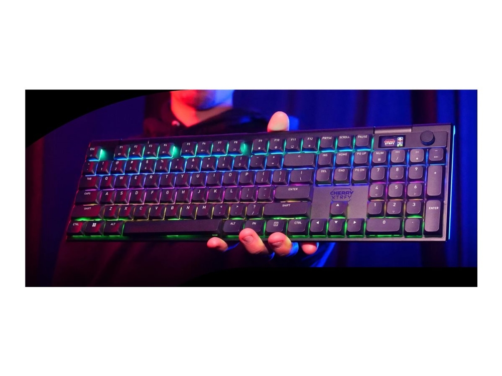 Cherry Xtrfy Mx 10.1 Wireless, Verkabelt & Kabellos, Usb + Rf Wireless + Bluetooth, Mechanischer Switch, Qwerty, Rgb-Led, Schwarz