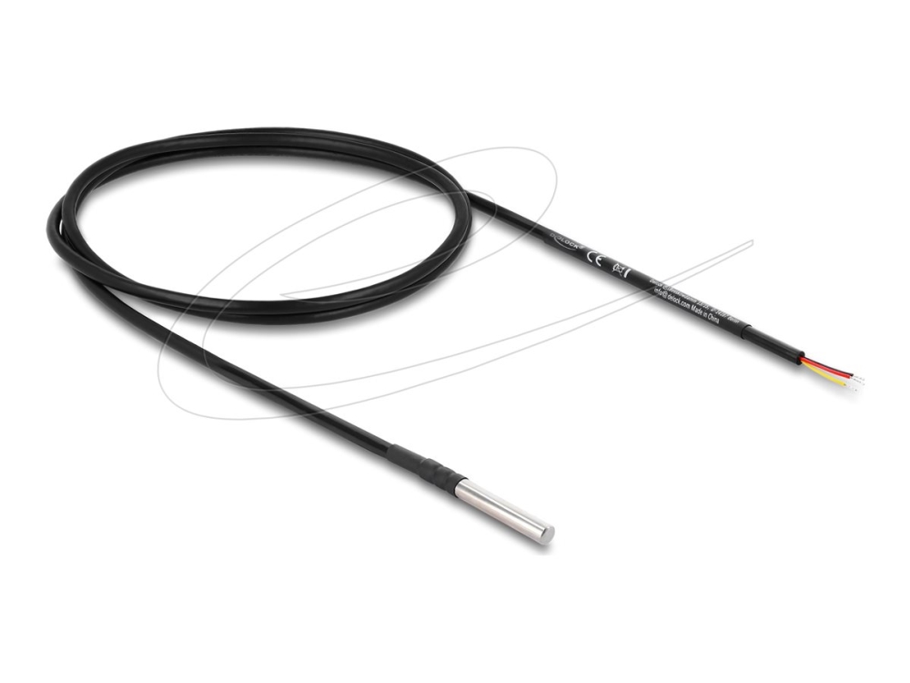 Delock - Temperatursensor Kabel - Sort - 1 M