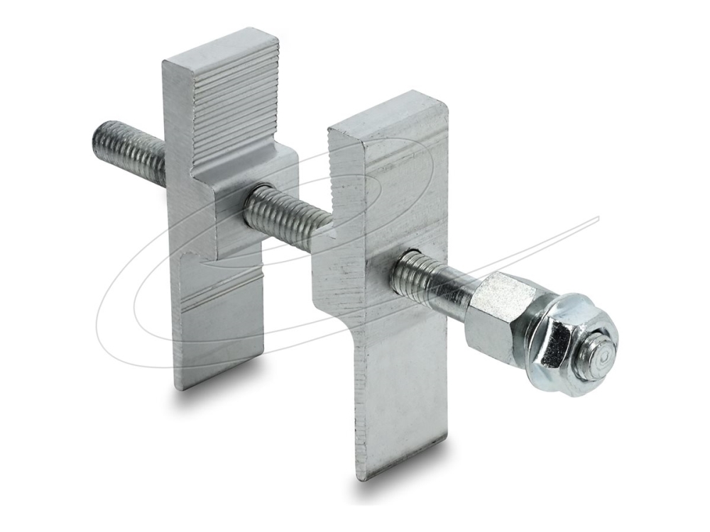 Delock - Clamping Plate - For Animal Repellent Barrier / Pigeon Repellent For Photovoltaic Solar Modules, Aluminum - Panelmonterbar