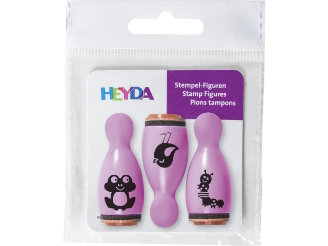 HEYDA 20-48 886 59, Stempelsæt til børn, Sort, Lyserød
