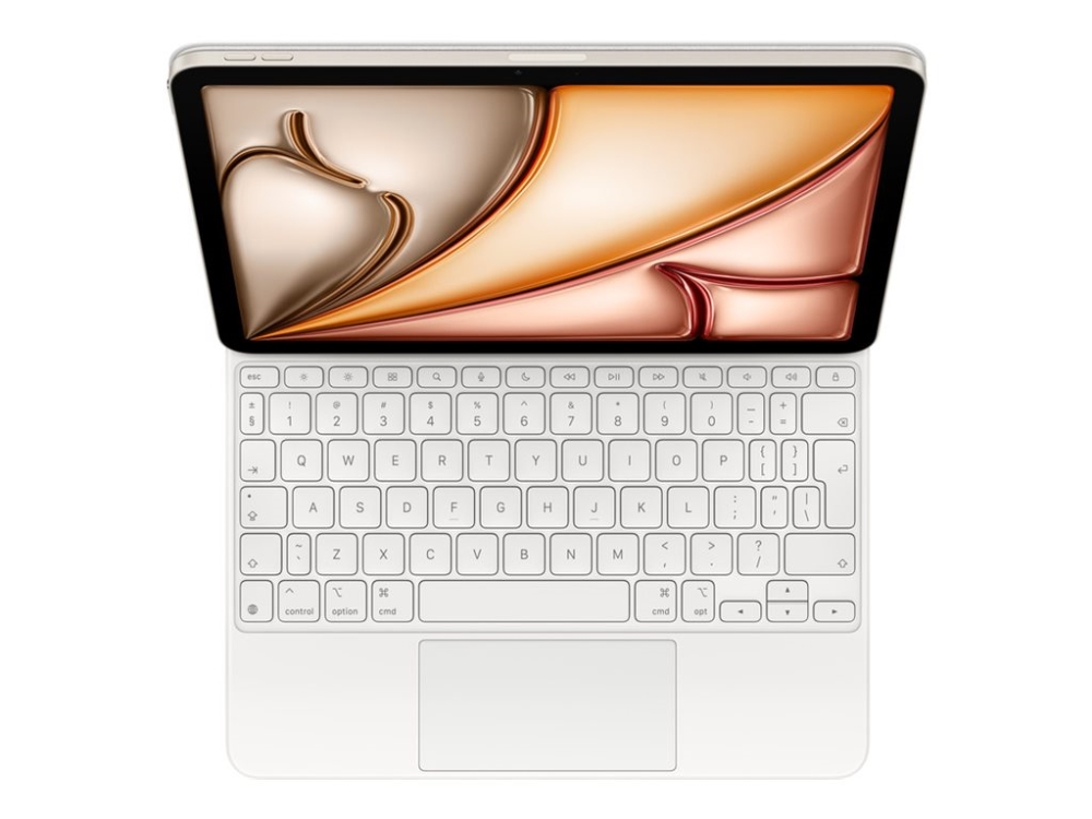 Apple Magic Keyboard - Tastatur Og Folio-Kasse - Med Trackpad - Apple Smart Connector - Qwerty - Internationalt Engelsk - Hvid - For 10.9-Inch Ipad A