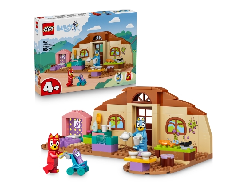 LEGO Bluey 11221 Skole med Rusty og Bluey