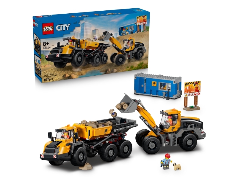LEGO City 60494 Frontlæsser og lastbil med tippelad