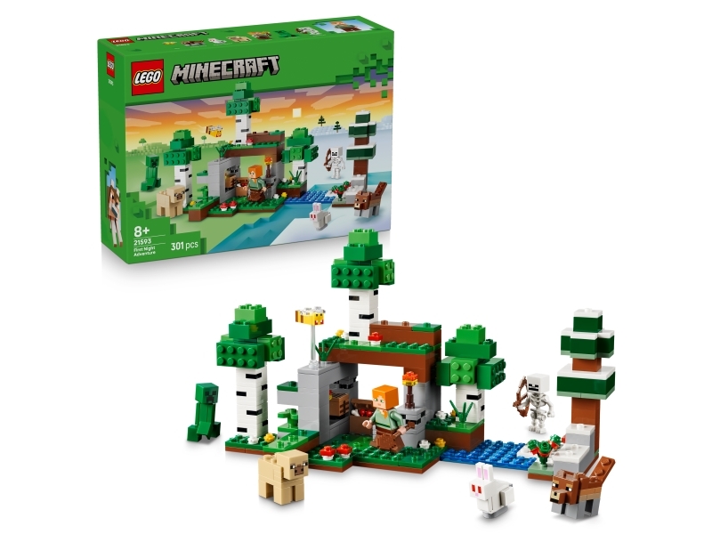 LEGO Minecraft 21593 - First Night Adventure byggesæt (301 dele)