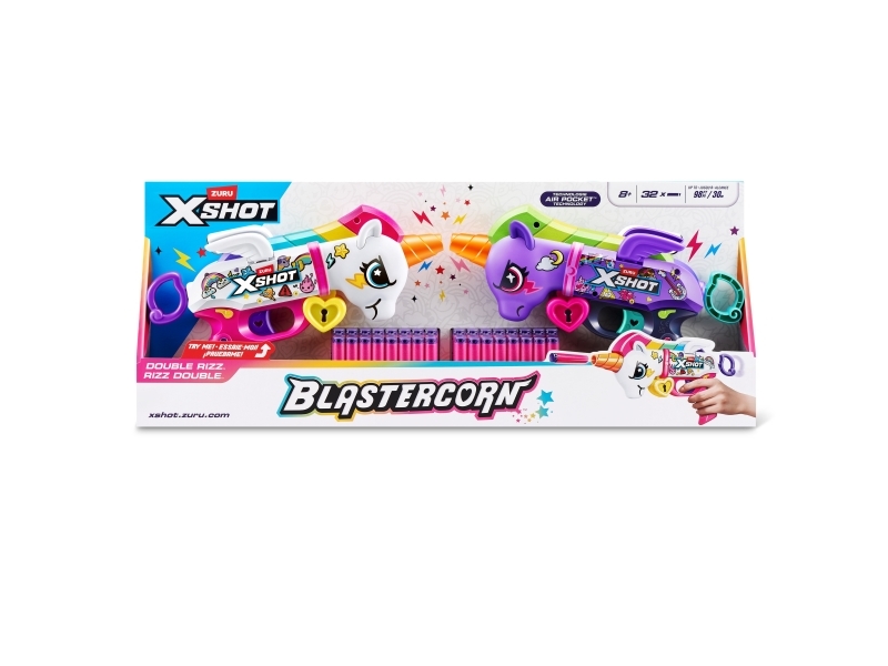 X-SHOT Skumgeværer - 2-pak - Blastercorn - Double Rizz