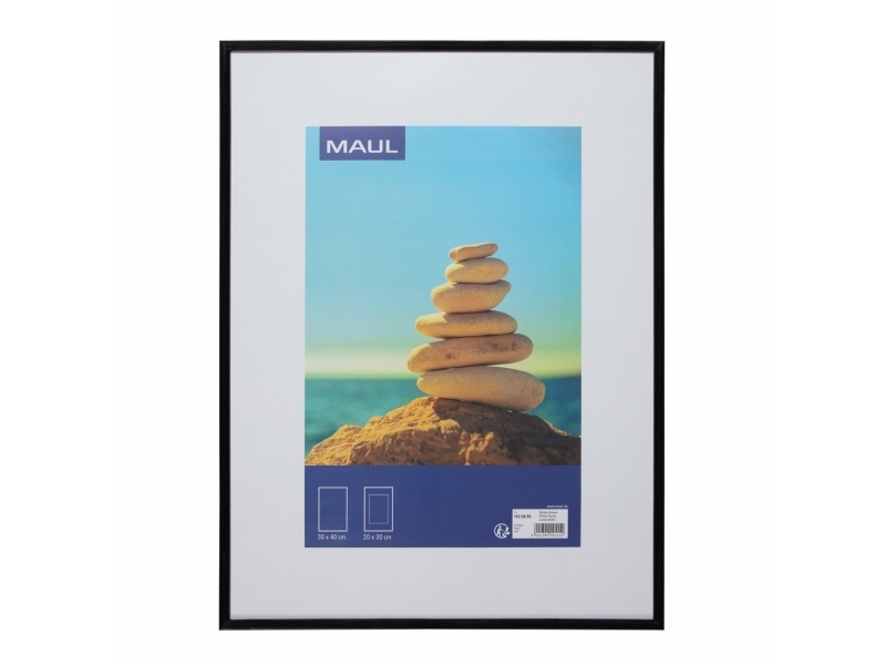 Maul 1935890, Enkelt Billedramme, Mdf, Plast, Polykarbonat (Pc), Sort, Væg, 30 X 40 Cm, Rektangulær