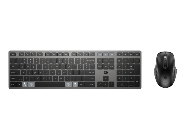 Hp 720 Multi Rchrgbl Wls Kb Ms, Volle Größe (100%), Kabellos, Usb + Bluetooth, Mechanischer Switch, Schwarz, Maus Enthalten