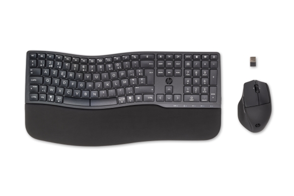 Hp 680 Comfort Dual-Mode Keyboard And Mouse Combo, Fuld Størrelse (100 %), Trådløs, Rf Trådløs + Bluetooth, Azerty, Sort, Mus Inkluderet