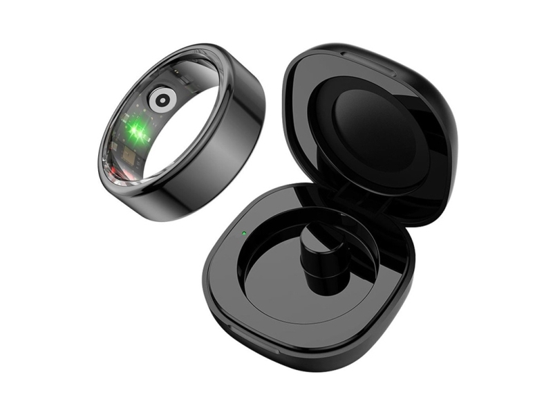 Smart Ring Colmi Smartring Colmi R02 Größe 8 18,1 Mm (Schwarz) + Ladekoffer