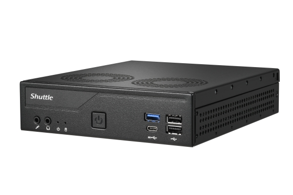 Shuttle XP? slim DH610V2, 1,35 L størrelse PC, Mini PC barebone, Intel H610, LGA 1700, DDR5-SDRAM, 120 W