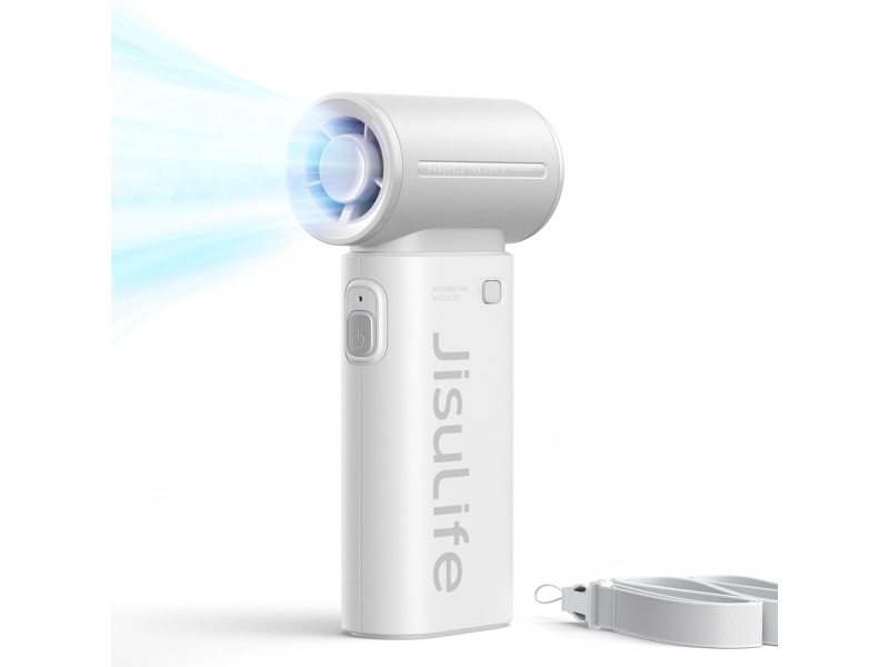 Jisulife rankinis ventiliatorius Life9 5000mAh nešiojamas USB ventiliatorius –  pilkos spalvos