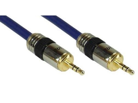 Kindermann 5766000115, 3.5Mm, Stecker, 3.5Mm, Stecker, 15 M, Schwarz, Blau, Gold