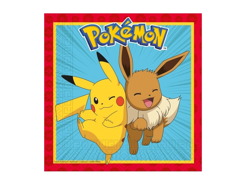 Decorata Party Servietter - 20-pak - 33x33 cm - Pokémon