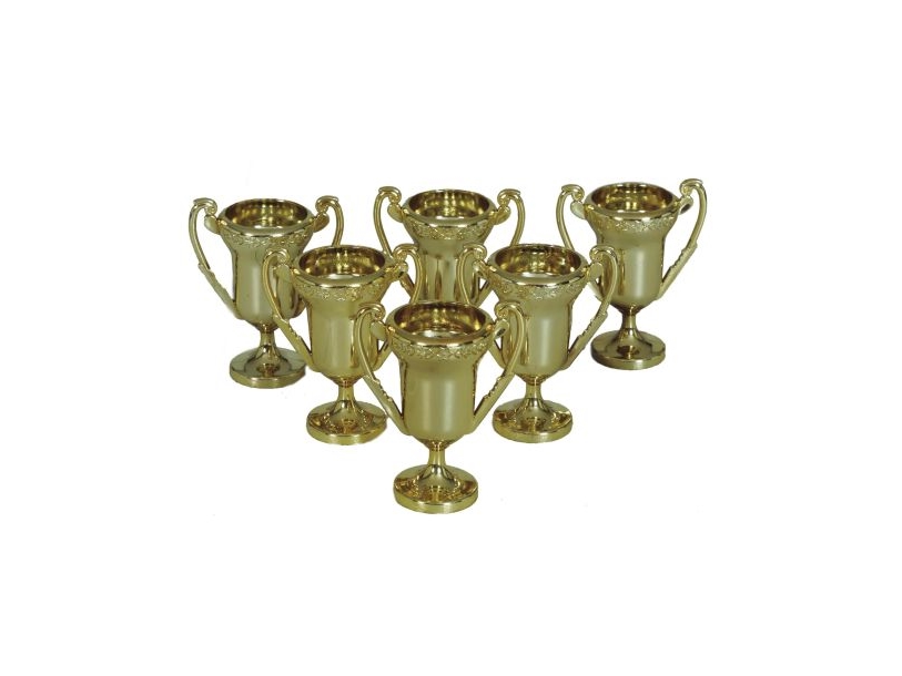 Gold-Pokale, 6 Stück, 6 Cm