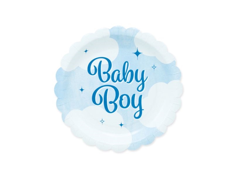 Baby Boy Pappteller, 19 Cm