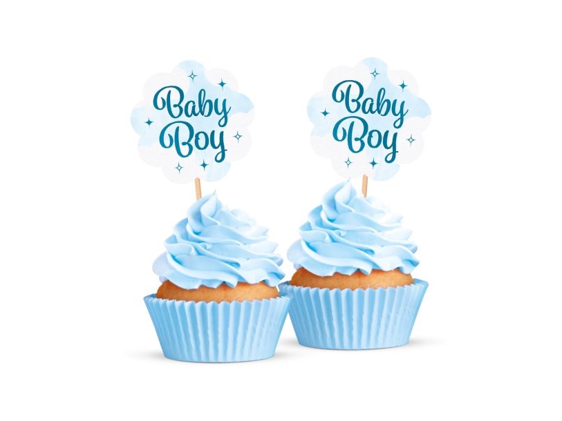 Baby Boy Tortendekoration, 12 Stück