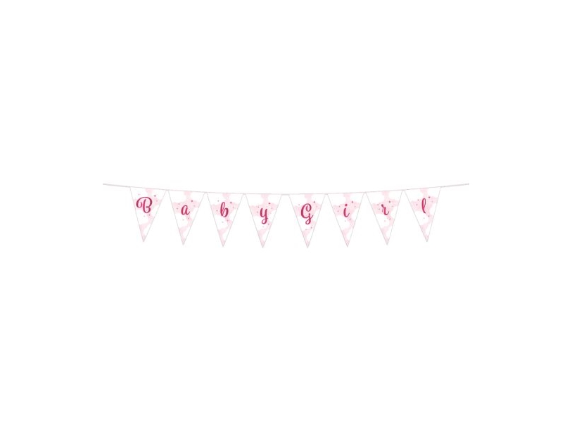 Baby Girl Mini Vimpelguirlande, 2 M