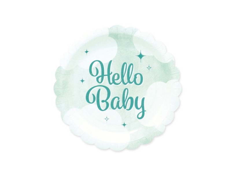 Hallo Baby Pappteller, Mint 19 Cm