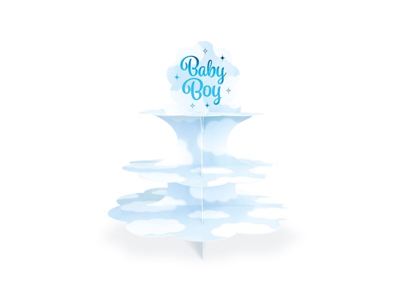 Baby Boy Tortendisplay, 3 Ebenen