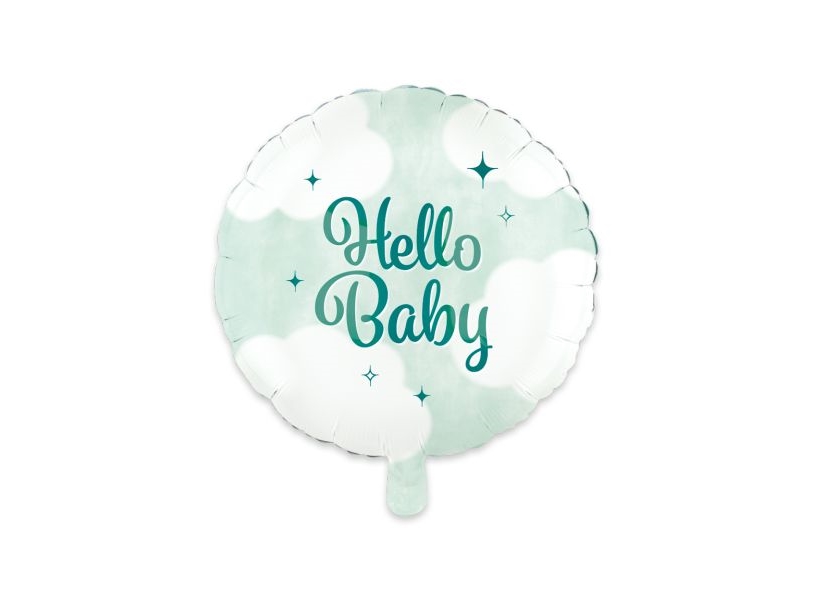 Hello Baby Folienballon, Mint 46 Cm