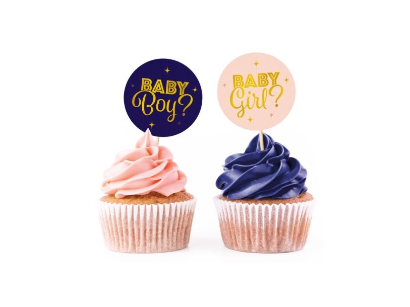 Gender Reveal - Torten Deko Boy Or Girl, 12 Stk