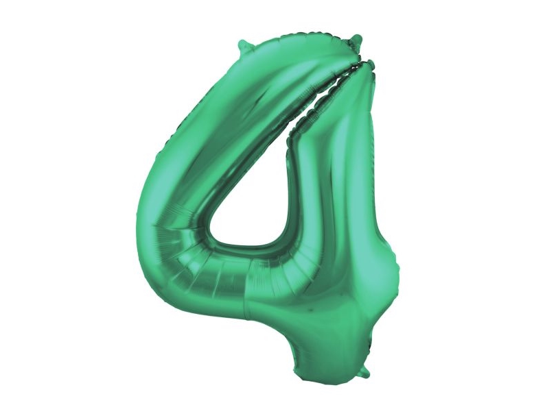 Grüne Zahlenballons, 86 Cm