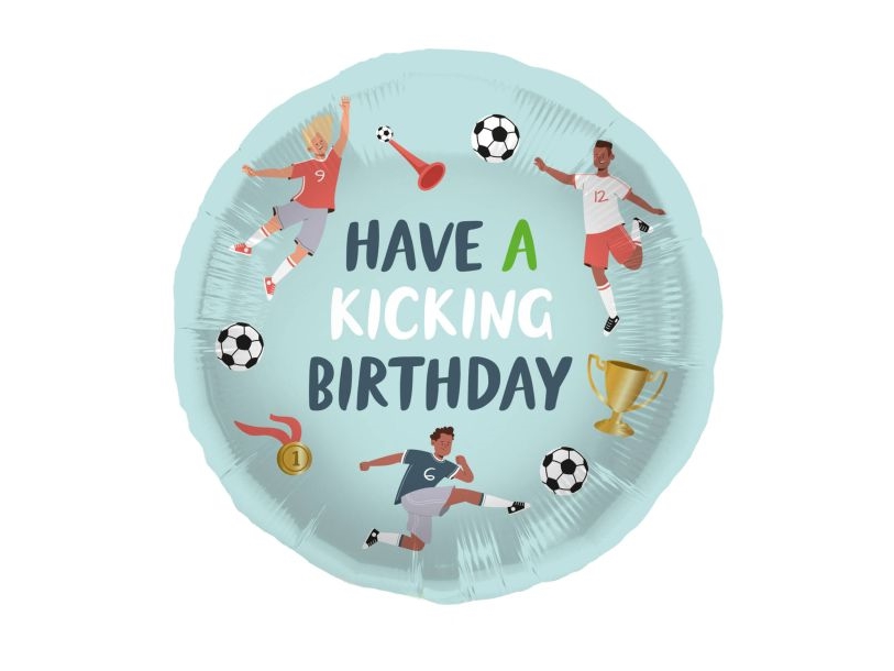 Fußball Happy Birthday Folienballon, 45 Cm