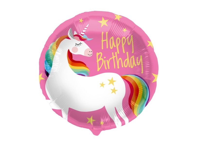 Einhorn Happy Birthday Folienballon, 45 Cm