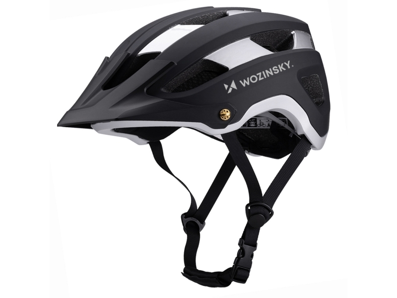 Wozinsky Mtb Fahrradhelm Mit Abnehmbarem Visier, Leichtgewichtig L - Schwarz Und Silber
