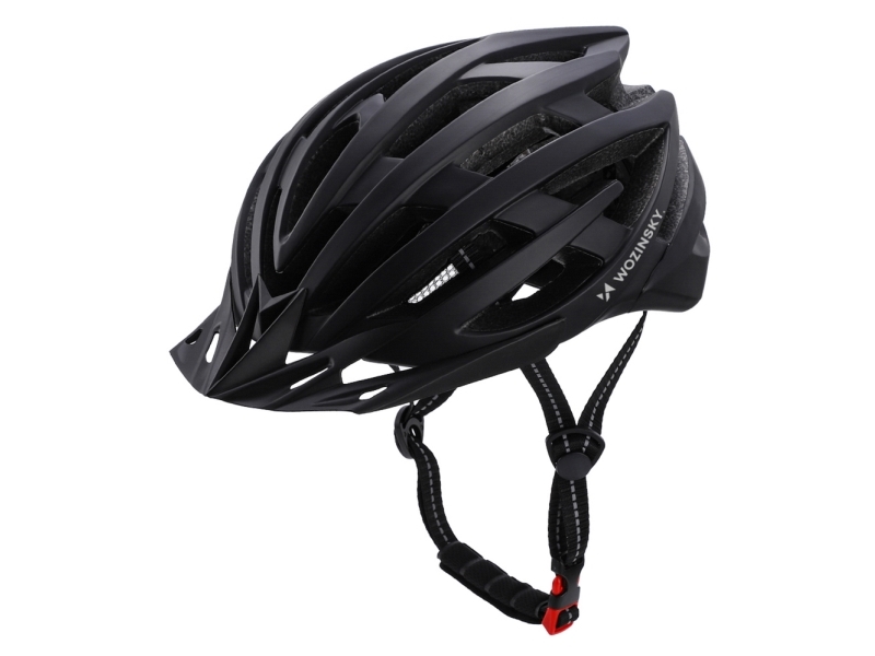 Wozinsky Mtb Cykelhjelm Med Aftageligt Visir Og Bageste Usb-Lys M - Sort