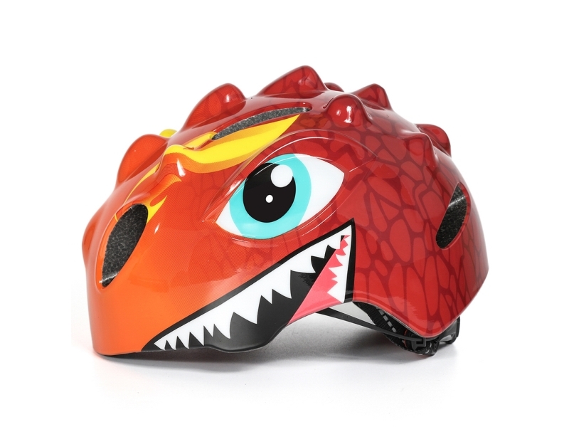 Wozinsky Children's Bicycle Helmet Dragon Motif Light 50-54 cm - Red