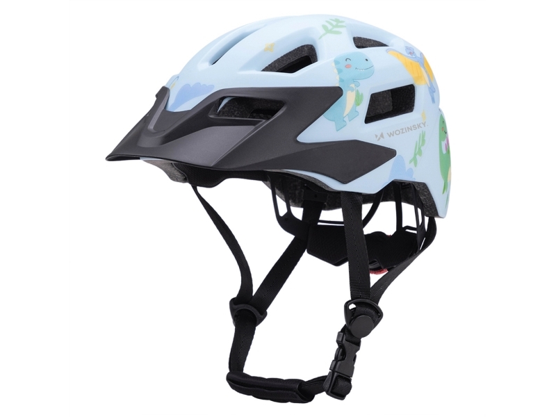 Wozinsky børne MTB-cykelhjelm med aftageligt visir XS - lyseblå