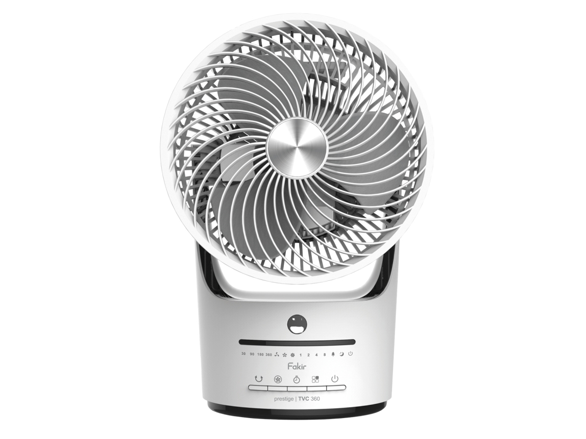 Fakir TVC 360, Husholdning ventilator, Sort, Hvid, Bord, 55 dB, 450 m³/t, 360°