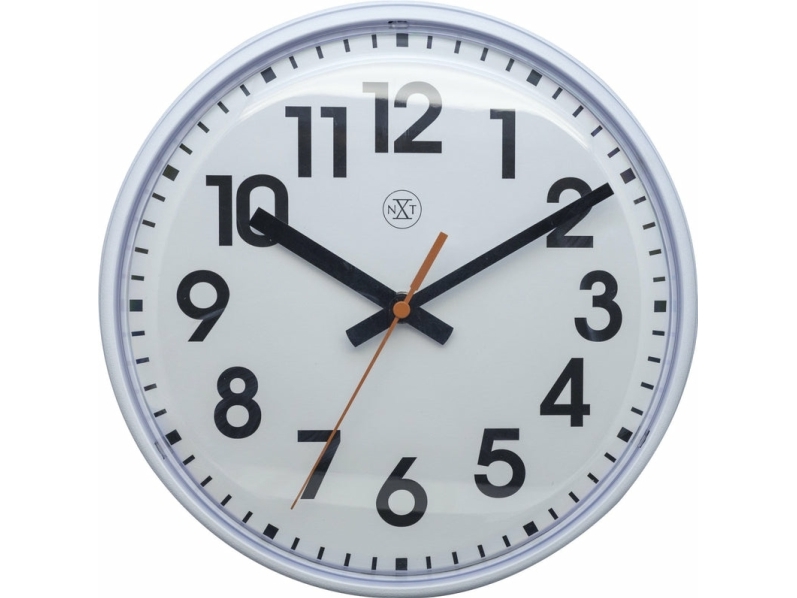 Nextime Peter, Væg, Analog Clock, Rund, Hvid, Plast, Batteri