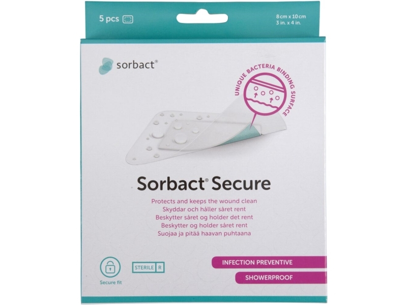 Pflaster, Sorbact Secure, 10X8 Cm