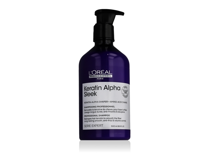 L'oreal Keratin Alpha Sleek Shampoo 500Ml