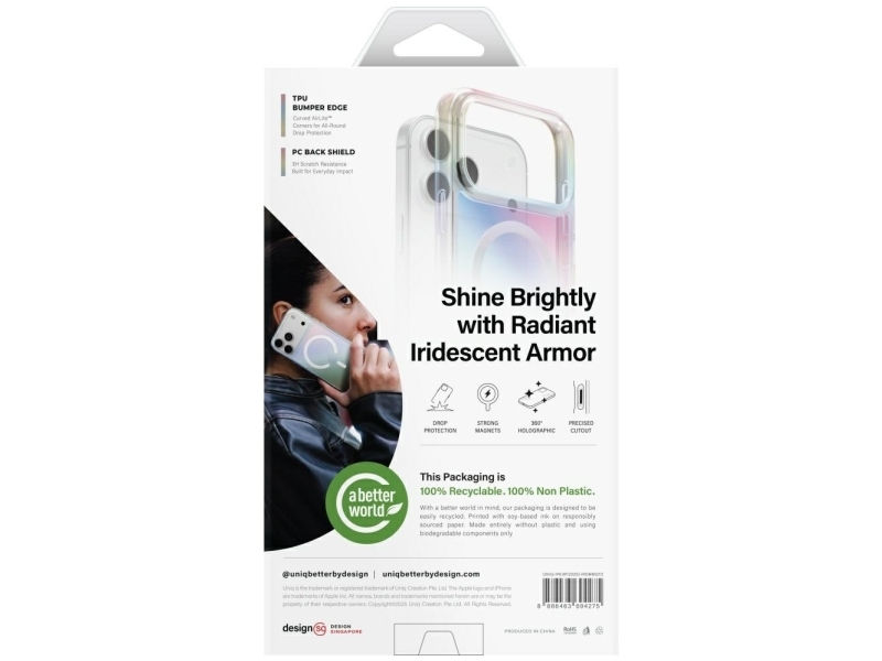 Uniq Iridescia Case Für Iphone 17 Pro Max Magclick-Laden - Multicolor