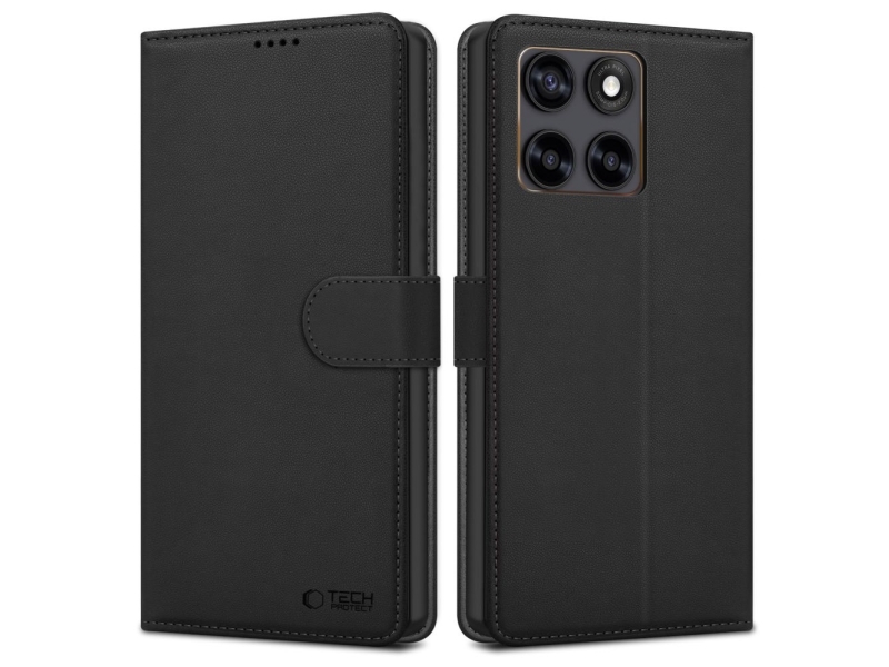 Hurtel Tech-Protect Wallet Case Für Motorola Edge 70 Fusion / Fusion + 5G - Schwarz
